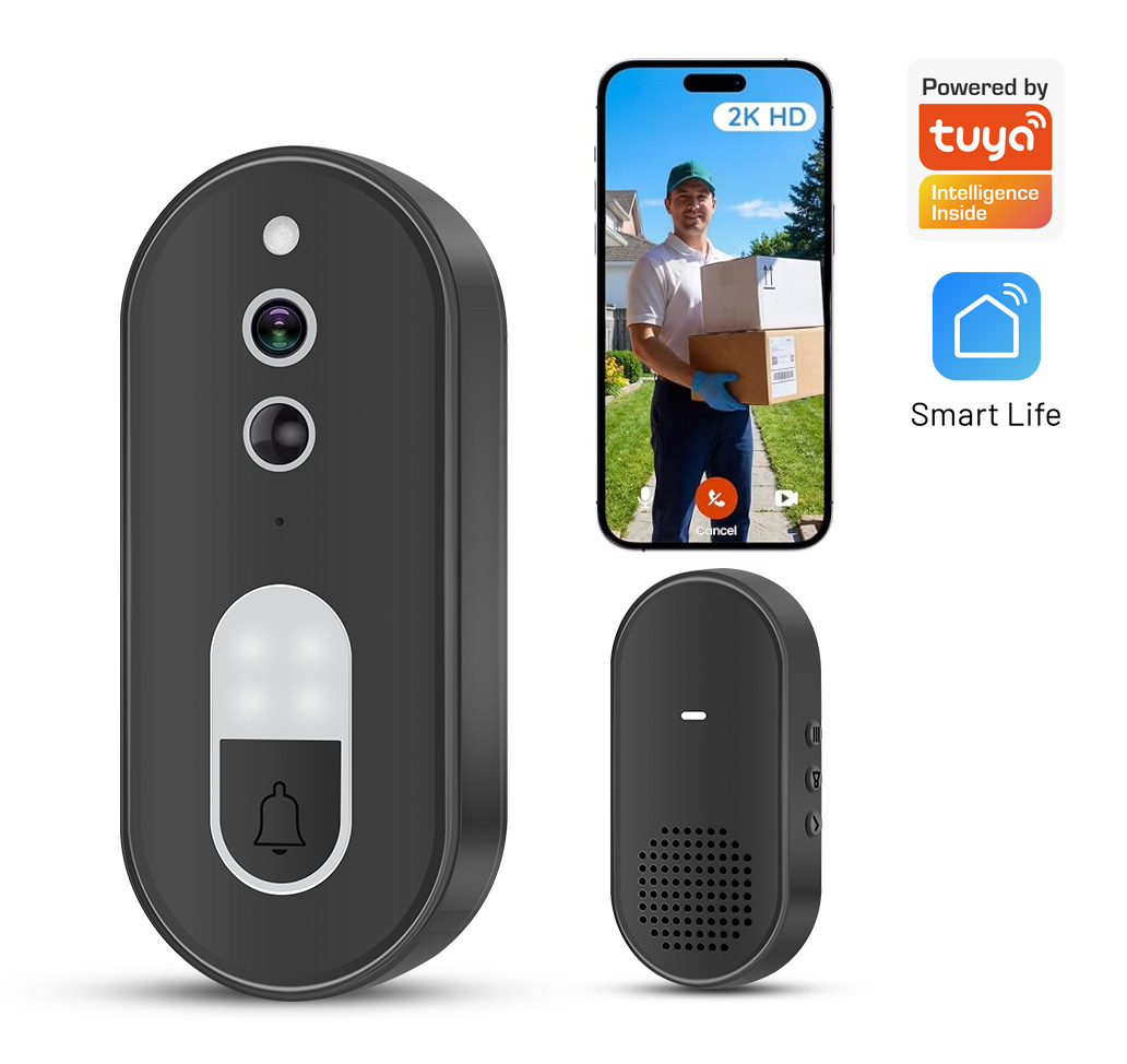 Home Security Tech - جرس باب ذكي لاسلكي واي فاي
