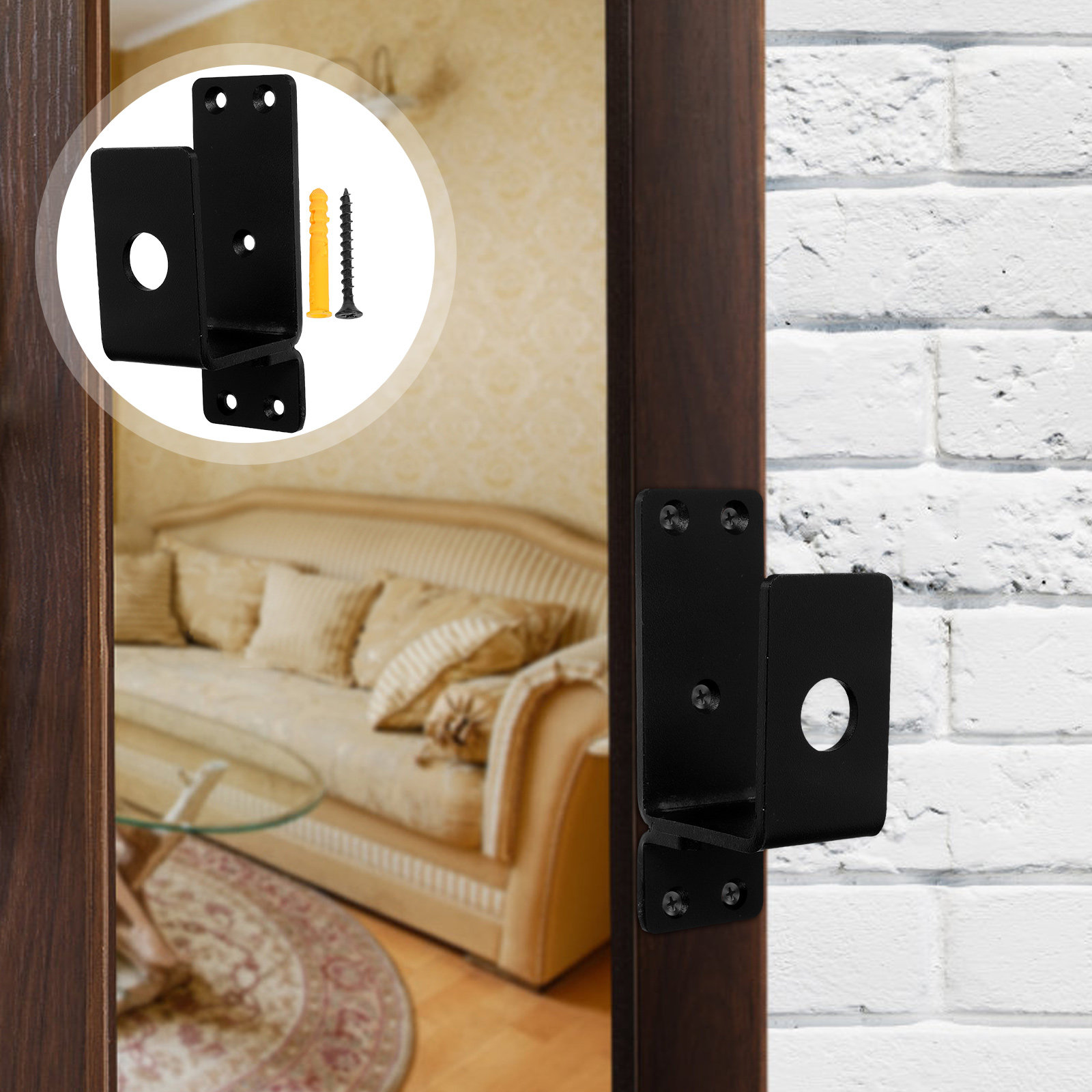 Home Security Bars - مجموعة واحدة من حاملات قضبان الأمان
