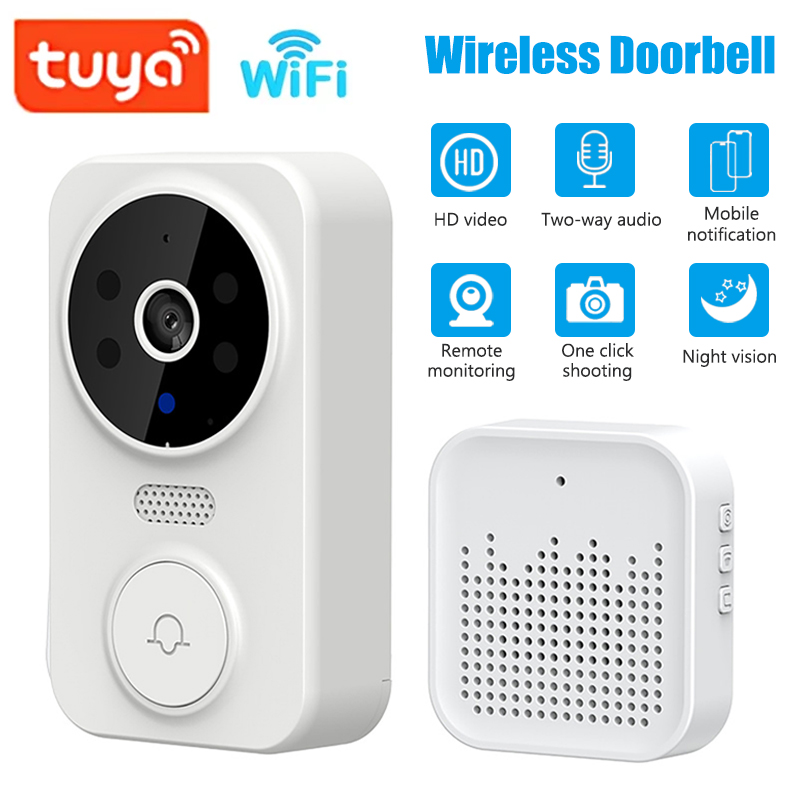Home Security Tech - واي فاي الذكية جرس باب يتضمن