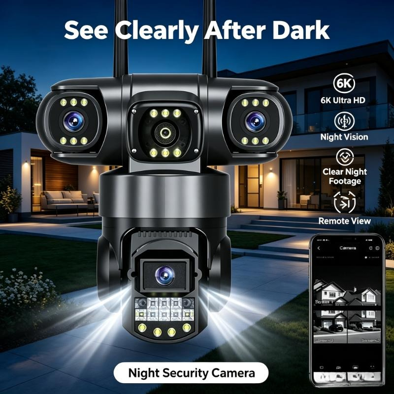 Home Yard Security Cameras - كاميرا مراقبة واي فاي 4G بثلاث