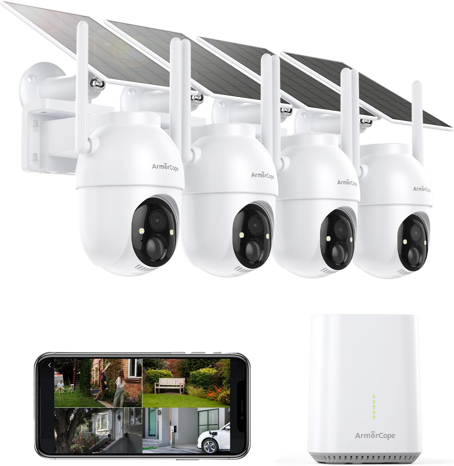 Home Security No Subscription - كاميرات أمان خارجية لاسلكية، طقم من