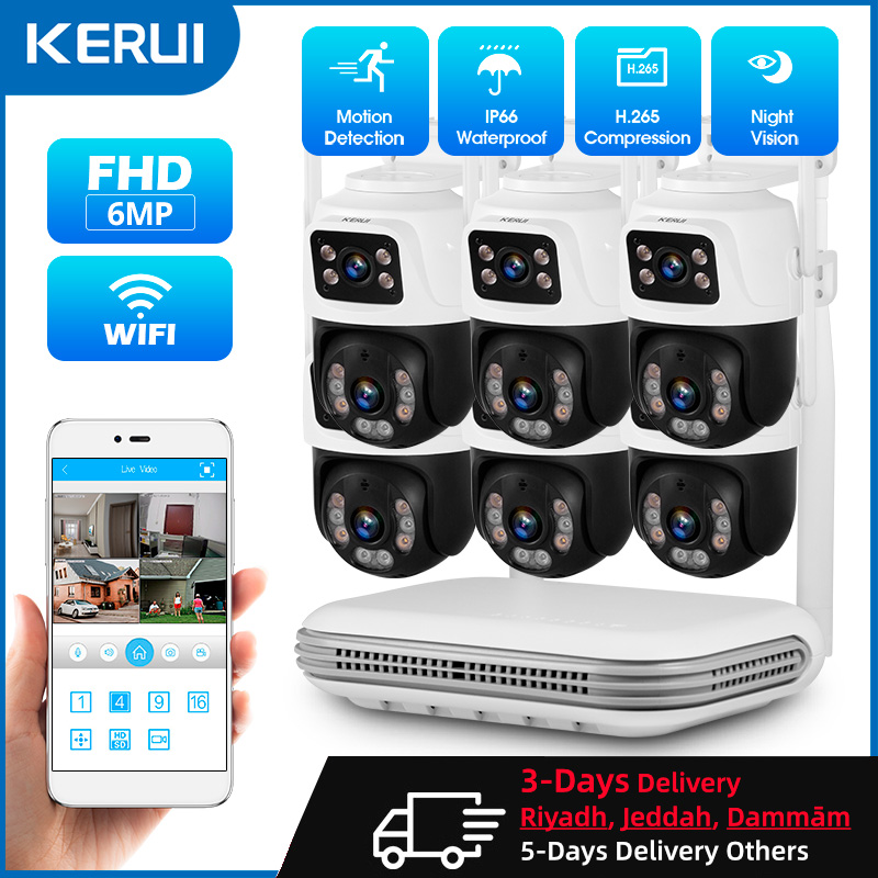 Home Security Tech - KERUI للماء 6MP HD اللاسلكية عدسة