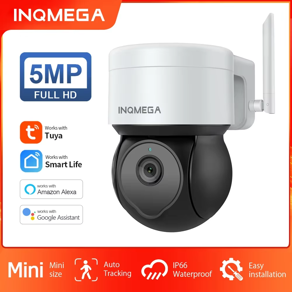 Home Yard Security Cameras - INQMEGA 5MP Tuya كاميرا متحركة خارجية