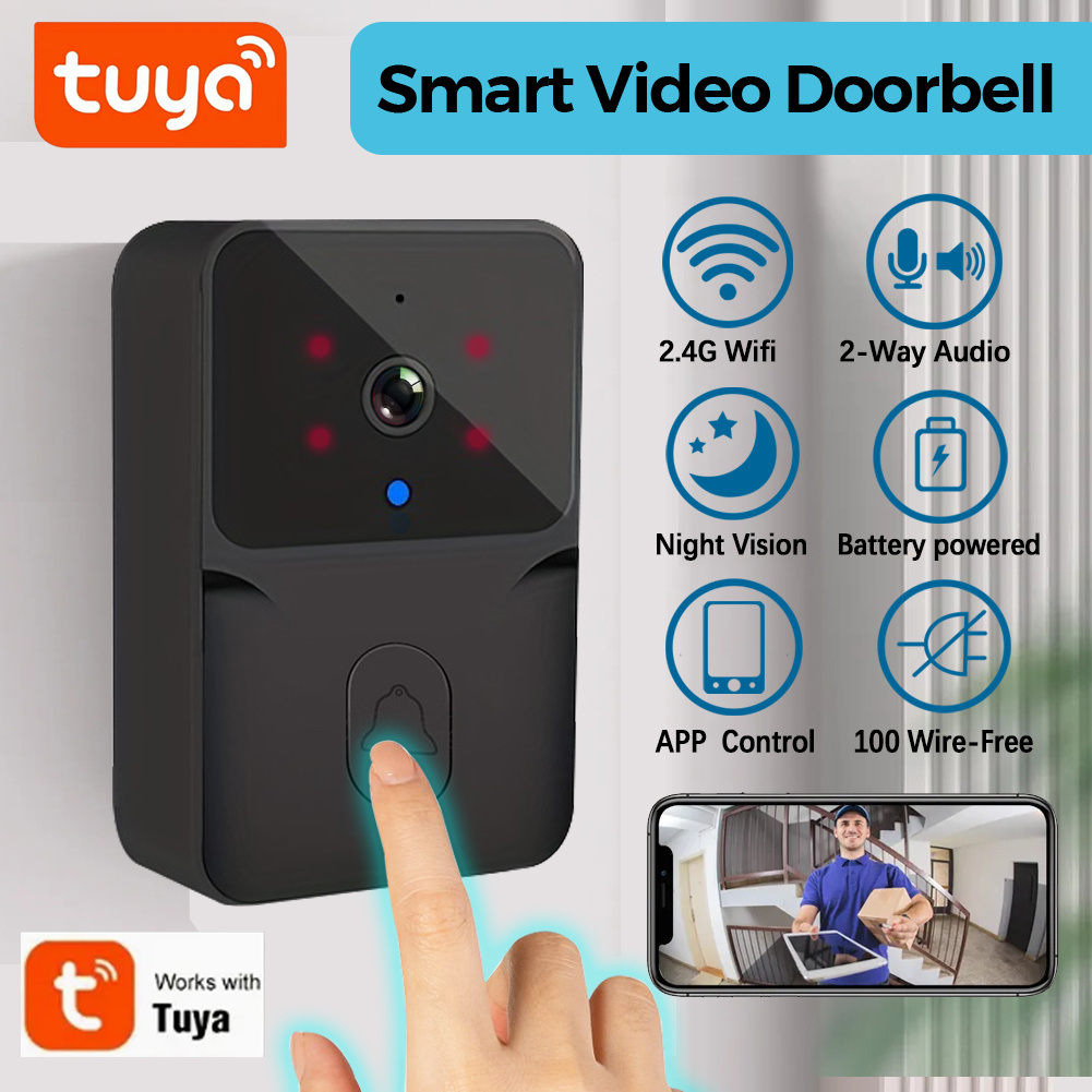 Home Security Tech - جرس باب ذكي لاسلكي من تويا،