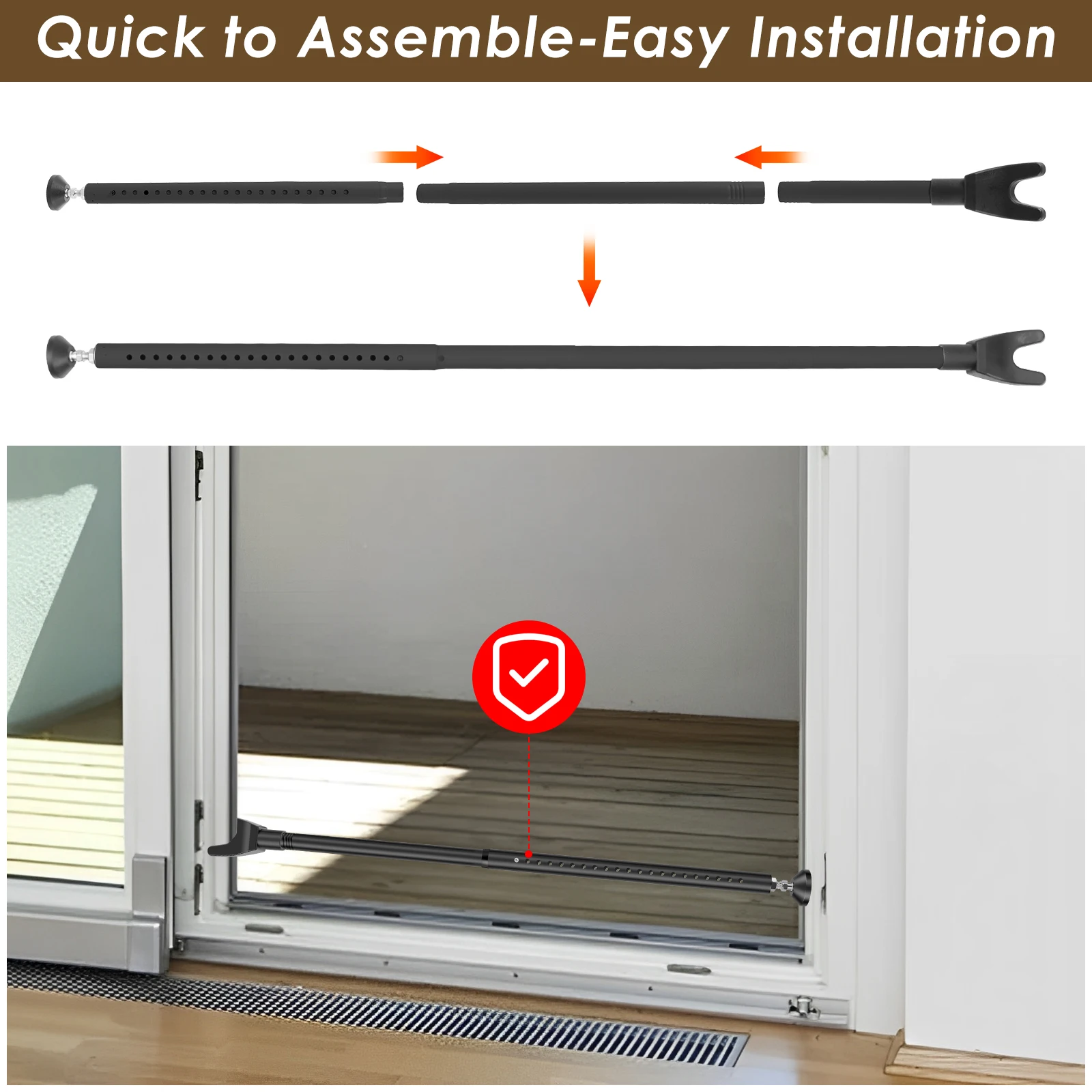 قفل باب منزلق قابل للتعديل 44- - مراجعة Home Security Bars وسعره