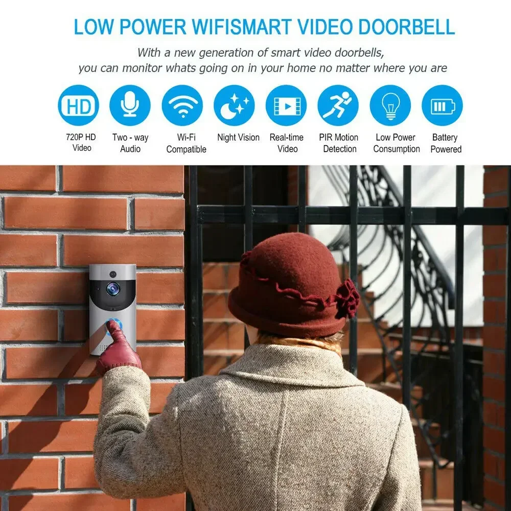 جرس باب ذكي لاسلكي بدقة 720P م - مراجعة Home Security Tech وسعره