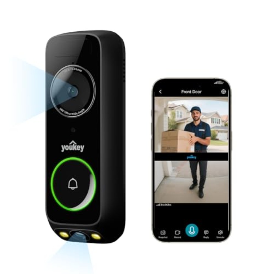 كاميرا جرس باب لاسلكية لأمن ال - مراجعة Home Security No Subscription وسعره